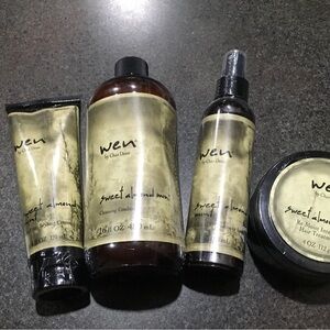 Wen Sweet Almond Mint Conditioner Hair Treatment Volume Spray Set Of 4